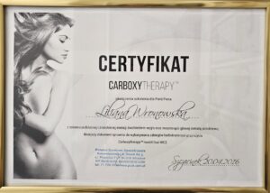 certyfikat - carboxytherapy